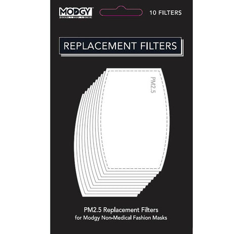 Modgy PM2.5 Replacement Filters for Fashion Mask - 10 Filters - YesWellness.com