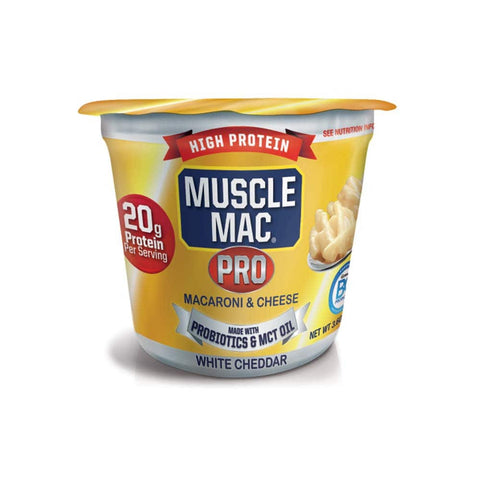 Muscle Mac Pro High Protein Macaroni & Cheese with White Cheddar Microwave Cup 102g - YesWellness.com