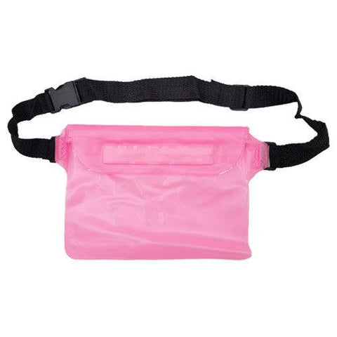 Nack Nax Adjustable Waterproof Pouch Bag - Pink - YesWellness.com