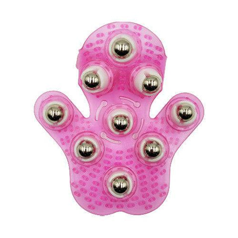 Nack Nax Nine Bead Muscle Pain Relief Palm Massager - Pink - YesWellness.com