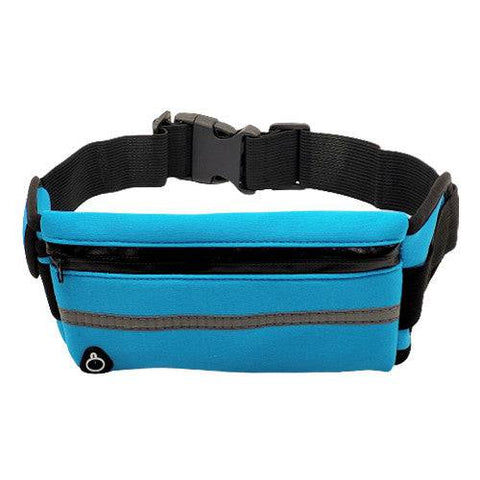 Nack Nax Waterproof Running Waist Pouch With Adjustable Strap for Men and Women  - Blue - YesWellness.com