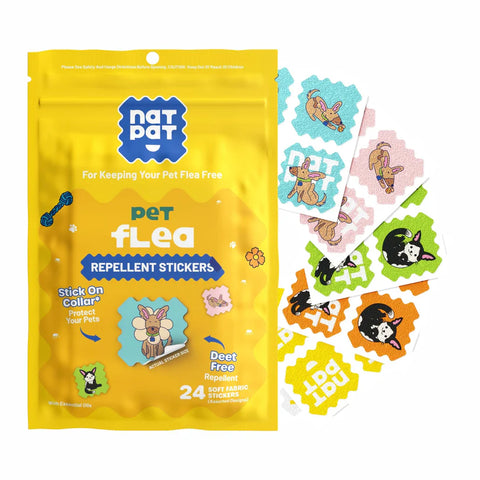 The Natural Patch Pet Flea Repellent 24 Stickers
