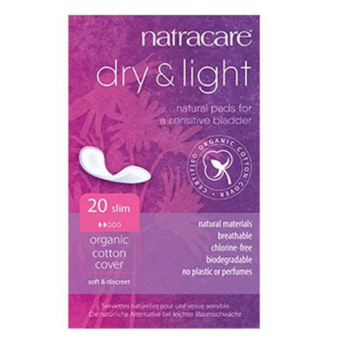 Natracare Dry and Light Pads 20 Count - YesWellness.com