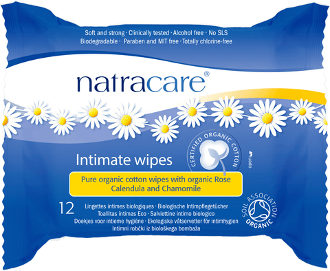 Natracare Intimate Wipes 12 pk - YesWellness.com