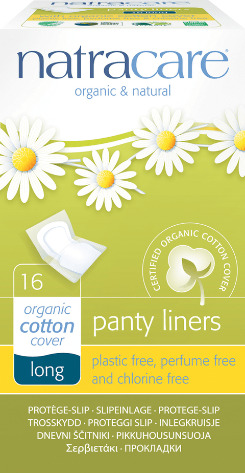 Natracare Long Panty Liners 16 Count - YesWellness.com