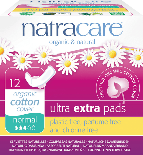 Natracare Ultra Extra Pads Normal 12 Count - YesWellness.com