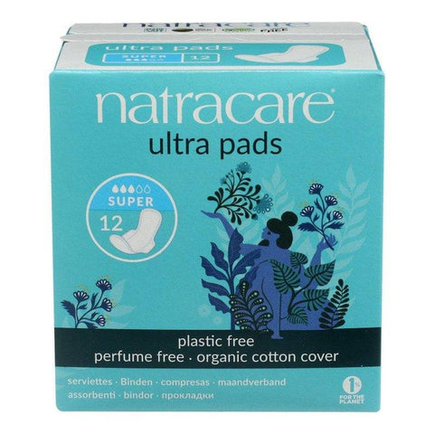 Natracare Ultra Pads W Wings Super 12 Count - YesWellness.com