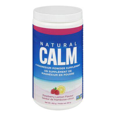 Natural Calm Ionic Magnesium Citrate Powder Organic Raspberry-Lemon 452g - YesWellness.com