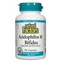 Natural Factors Acidophilus and Bifidus 5 Billion Active Cells Capsules - YesWellness.com