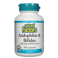 Expires March 2026 Clearance Natural Factors Acidophilus and Bifidus 5 Billion Active Cells 180 Capsules