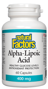 Natural Factors Alpha-Lipoic Acid 400mg 60 Capsules - YesWellness.com