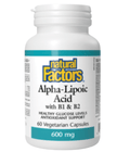 Natural Factors Alpha-Lipoic Acid With B1 & B2 600 mg 60 Vegetarian Capsules - YesWellness.com