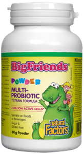 Natural Factors Big Friends Multiprobiotic Powder 7 Strain Formula 3 Billion Active Cells - 60 Grams - YesWellness.com