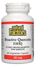 Natural Factors Bioactive Quercetin EMIQ 50mg Vegetarian Capsules - 60 Capsules - YesWellness.com