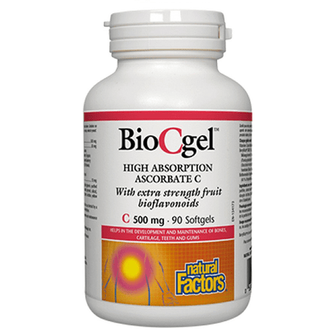 Natural Factors BioCgel High Absorption Ascorbate C 500mg Softgels - YesWellness.com