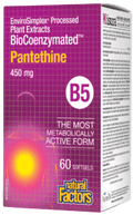 Natural Factors BioCoenzymated Pantethine 450mg B5 - 60 softgels - YesWellness.com