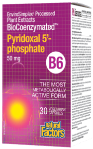 Natural Factors BioCoenzymated Pyridoxal 5'-phosphate 50 mg B6 - 30 vegetarian capsules - YesWellness.com