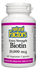 Natural Factors Biotin 10000 mcg Vegetarian Capsules - 60 Veg Capsules - YesWellness.com