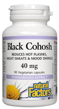 Natural Factors Black Cohosh Standardized Extract 40mg Vegetarian Capsules - 90 Veg Capsules - YesWellness.com