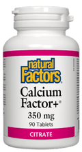 Natural Factors Calcium Factor+ Citrate 350mg 90 Tablets - YesWellness.com