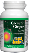 Natural Factors Chewable Ginger 500mg chews - 90 Chewable Tablets - YesWellness.com