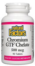 Natural Factors Chromium GTF Chelate 500 mcgTablets 90 tablets - YesWellness.com