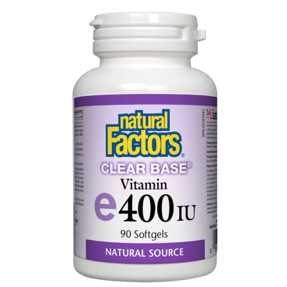 Natural Factors Clear Base Vitamin E 400 IU Natural Source Softgels - YesWellness.com