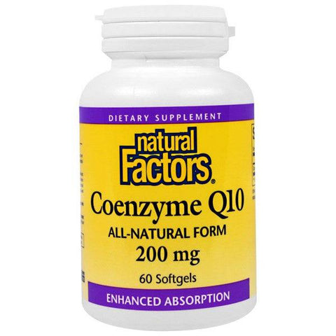 Natural Factors Coenzyme Q10 200mg Softgels - YesWellness.com