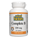 Natural Factors Complete B 100mg Time Release Tablets - YesWellness.com