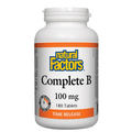 Natural Factors Complete B 100mg Time Release Tablets - YesWellness.com