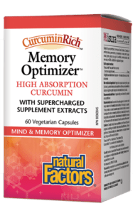 Natural Factors CurcuminRich Memory Optimizer High Absorption Curcumin - 60 veg capsules - YesWellness.com