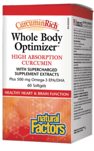 Natural Factors CurcuminRich Whole Body Optimizer High Absorption Curcumin - 60 soft gels - YesWellness.com
