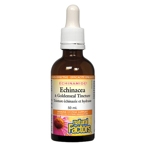 Expires December 2025 Clearance Natural Factors ECHINAMIDE Echinacea & Goldenseal Tincture 50 mL