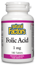 Natural Factors Folic Acid 1mg Tablets - YesWellness.com