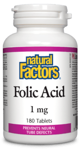 Natural Factors Folic Acid 1mg Tablets - YesWellness.com
