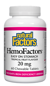 Natural Factors HemoFactors 20mg chews - 60 chews - YesWellness.com