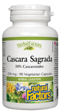 Natural Factors HerbalFactors Cascara Sagrada Vegetarian Capsules - 90 Veg Capsules - YesWellness.com