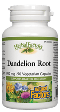 Natural Factors HerbalFactors Dandelion Root 800mg - 90 Veg Capsules - YesWellness.com