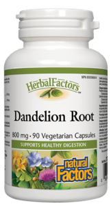Expires February 2026 Clearance Natural Factors HerbalFactors Dandelion Root 800mg - 90 Veg Capsules