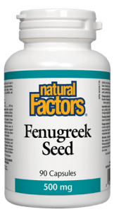 Natural Factors HerbalFactors Fenugreek Seed 500mg 90 Capsules - YesWellness.com