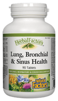 Natural Factors HerbalFactors Lung Bronchial and Sinus Health Tablets - YesWellness.com