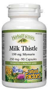 Natural Factors HerbalFactors Milk Thistle 150mg Silymarin Capsules - YesWellness.com