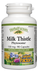 Natural Factors HerbalFactors Milk Thistle Phytosome 150mg Capsules - 90 capsules - YesWellness.com