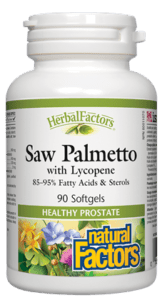 Natural Factors HerbalFactors Saw Palmetto with Lycopene Softgels - 90 soft gels - YesWellness.com