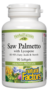 Expires January 2026 Clearance Natural Factors HerbalFactors Saw Palmetto with Lycopene 90 Softgels