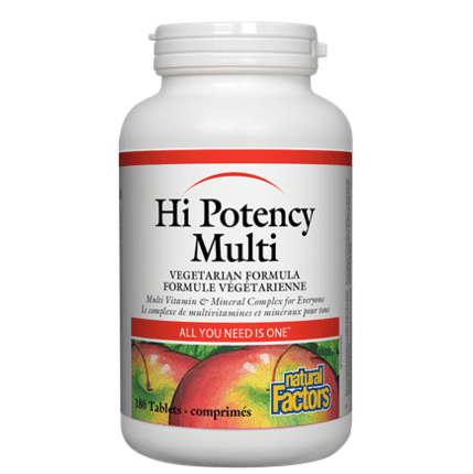 Natural Factors Hi Potency Multi Vegetarian Formula Tablets - YesWellness.com