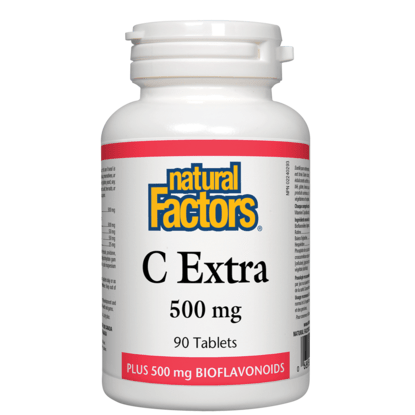 Natural Factors Immune Support Balanced C Extra 500mg Vitamin C 500mg Bioflavonoids Tablets - YesWellness.com
