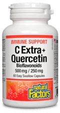 Natural Factors Immune Support C Extra + Quercetin Bioflavonoids (500mg/250mg) - YesWellness.com