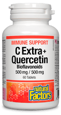 Natural Factors Immune Support C Extra + Quercetin Bioflavonoids (500mg/500mg) - YesWellness.com