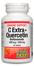 Natural Factors Immune Support C Extra + Quercetin Bioflavonoids (500mg/500mg) - YesWellness.com